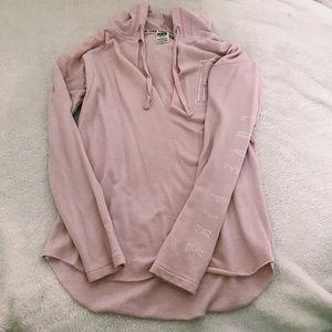 pink deep v neck pull over
